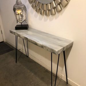 Custom made high end epoxy console table